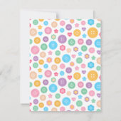 Invitation Couleur mignonne comme un bouton Baby Douche Invit (Dos)