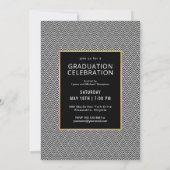 Invitation Couleur moderne Bloc photo Célébration de la gradu (Dos)