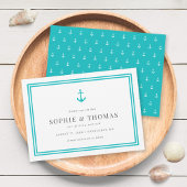 Invitation Couleur modifiable Ancre classique moderne Enregis