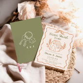 Invitation Couleur modifiable dessinée à la main Sweet House 