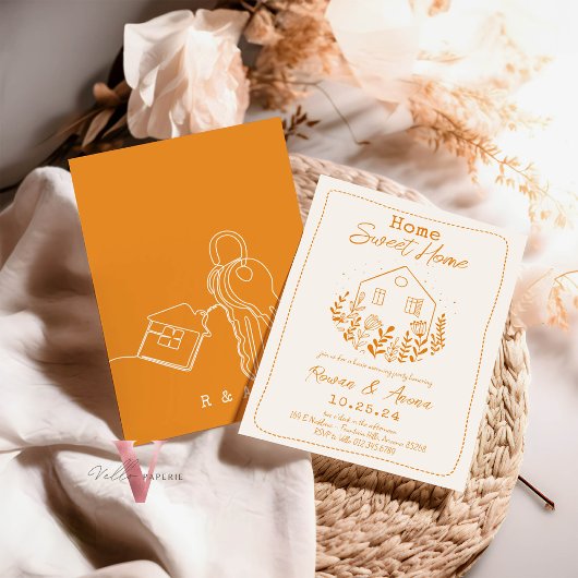 Invitation Couleur modifiable Manipulé Sweet House Réchauffem