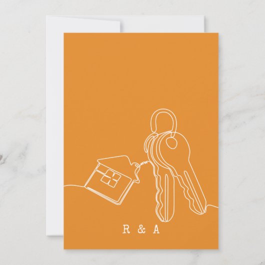 Invitation Couleur modifiable Manipulé Sweet House Réchauffem (Dos)