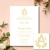 Invitation COULEUR MODIFIÉE AC Monogramme CA Monogrammes Invi
