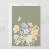Invitation Couleur pastel florale (Dos)
