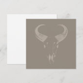Invitation COULEUR PERSONNALISÉE Rustique Bull Horns (Devant / Derrière)
