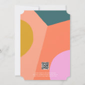 Invitation Couleur personnalisée simple Code QR moderne Maria (Dos)