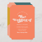 Invitation Couleur personnalisée simple Code QR moderne Maria (Devant / Derrière)