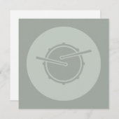 Invitation COULEUR PERSONNALISÉE Snare Drum Art (Devant / Derrière)