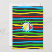 Invitation Couleur primaire pour le glissement d'eau de Splis (Dos)