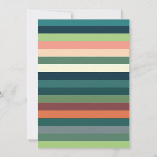 Invitation Couleur rayures Anniversaire (Dos)