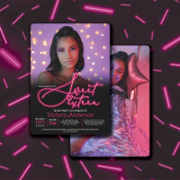 Couleur rose dans le Neon foncé Parti Photo Sweet 