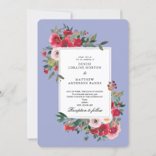 Invitation Couleur Rose sauvage et corail poussiéreux