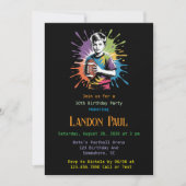 Invitation Couleur Splash Football fête d'anniversaire (Devant)