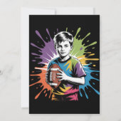 Invitation Couleur Splash Football fête d'anniversaire (Dos)