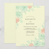 Invitation Couleur Thème de conception Visuel de mariage (Devant / Derrière)