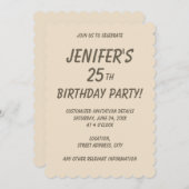 Invitation Couleur unie Champagne beige uni (Devant / Derrière)