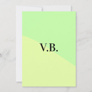 Invitation Couleur unie simple ajouter nom texte monogramme j