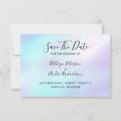 Invitation Couleur violet bleu Maj Enregistrer La Date Invita (Devant)