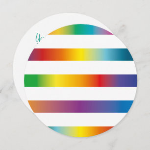 Invitation Couleurs arc-en-ciel