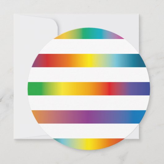 Invitation Couleurs arc-en-ciel (Devant)