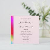 Invitation Couleurs arc-en-ciel Mariage gay (Debout devant)