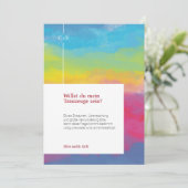 Invitation Couleurs arc-en-ciel modernes et inspirantes (Debout devant)