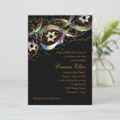 Invitation Couleurs arc-en-ciel Stars Flourdir Confetti Or (Debout devant)