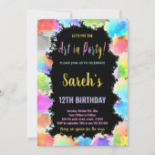 Invitation Couleurs Art in Party Paint Anniversaire Invitatio (Devant)