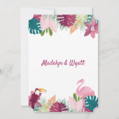 Invitation Couleurs Chic et Flamenco de la Jungle (Dos)