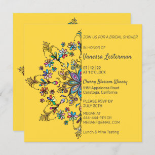 Invitation Couleurs Chic Mandala Bridal Showbwbwbwbwick Invit