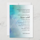 Invitation Couleurs Cool bat mitzvah Aqua bleu violet blanc (Devant)