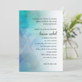 Invitation Couleurs Cool bat mitzvah Aqua bleu violet blanc (Debout devant)