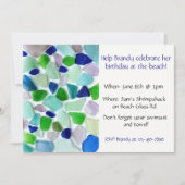 Invitation Couleurs cool Sea Glass Beach Party (Devant)