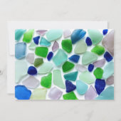 Invitation Couleurs cool Sea Glass Beach Party (Dos)