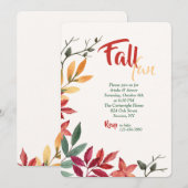Invitation Couleurs d'Automne (Devant / Derrière)
