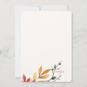 Invitation Couleurs d'Automne (Dos)