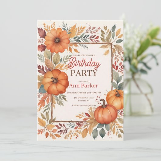 Invitation Couleurs d'automne (Debout devant)