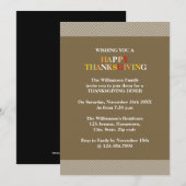 Invitation Couleurs d'automne (Devant / Derrière)