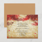 Invitation Couleurs d'automne : Branche bourguignonne et roug (Devant / Derrière)