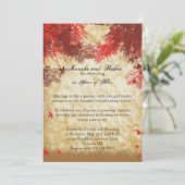 Invitation Couleurs d'automne : Branches bordeaux et rouges p (Debout devant)