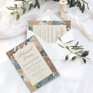 Invitation Couleurs d'automne Dîner de répétition de cannelle