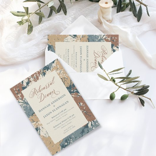 Invitation Couleurs d'automne Dîner de répétition de cannelle