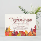 Invitation Couleurs d'Automne | Dîner entre amis pour la fête (Debout devant)