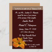 Invitation Couleurs d'automne Mariages de automne : Deux devi (Devant / Derrière)