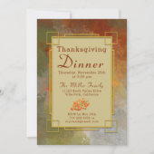 Invitation Couleurs de automne peintes Thanksgiving Invitatio (Devant)