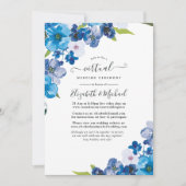 Invitation Couleurs de Blue Floral Mariage virtuel en ligne (Devant)
