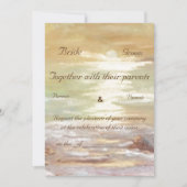 Invitation Couleurs de la terre mariage au coucher du soleil (Devant)
