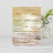 Invitation Couleurs de la terre mariage au coucher du soleil (Debout devant)