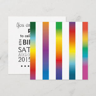 Invitation Couleurs de l'arc-en-ciel