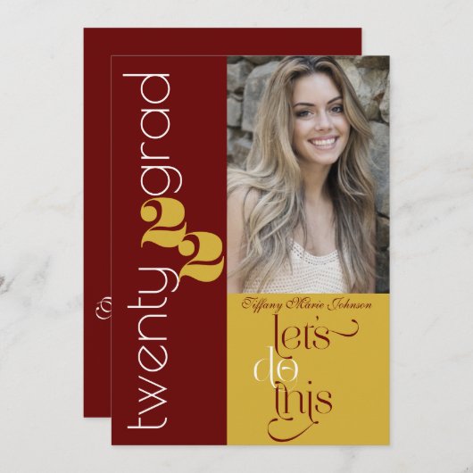 Invitation Couleurs de l'école de photographie moderne (Devant / Derrière)